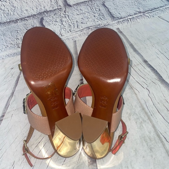 Tory Burch Tanner 100 MM Metallic Jeweled Sandal - Picture 10 of 12